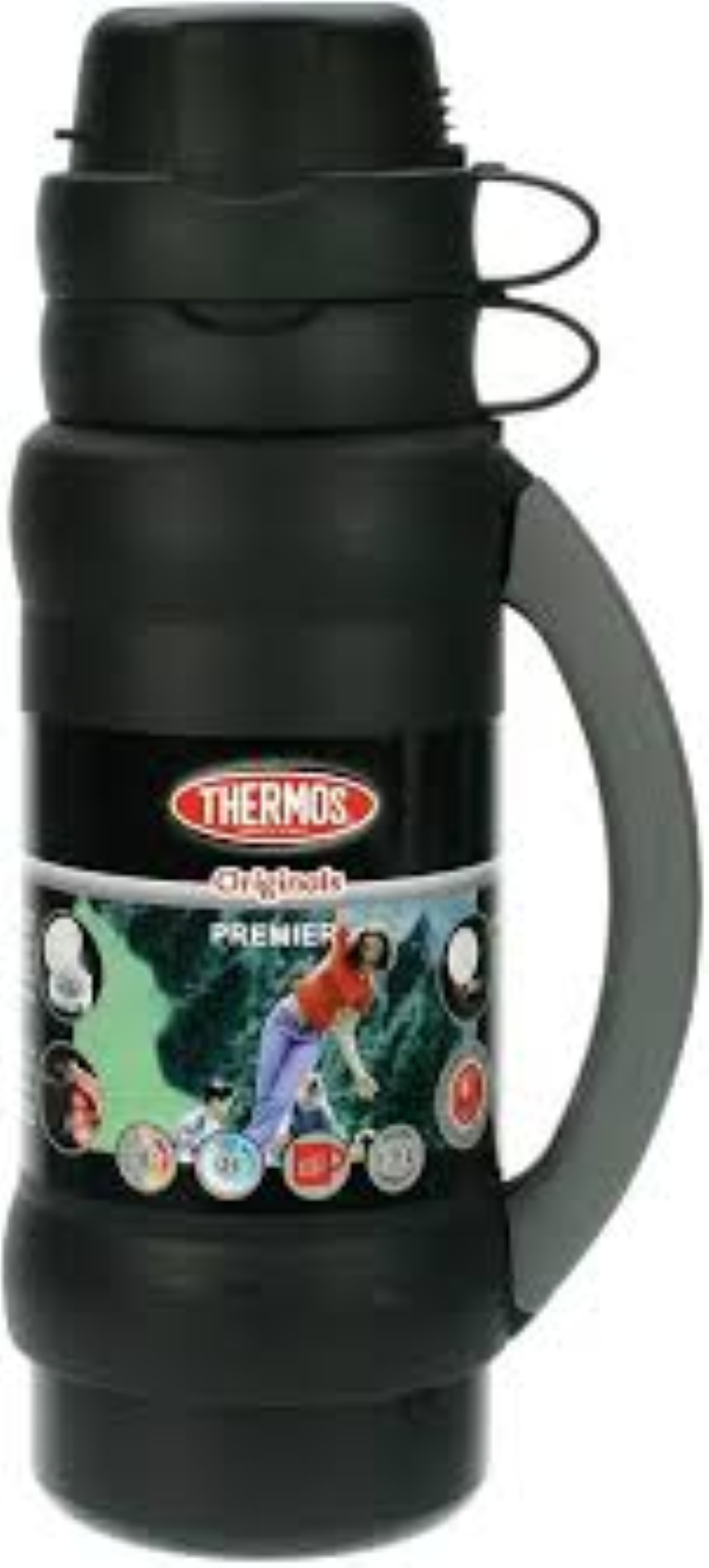 THERMOS PREMIER FLASK BLACK 1.8L